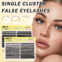400-Cluster 3D False Eyelashes 20-Row High-Capacity Lashes & Makeup 80D Extension Lashes U2R6