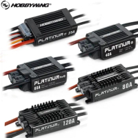 Hobbywing Platinum Pro 25A 40A 60A 80A 120A V4 ESC Brushless Electronic Speed Controller 3-6S Lipo etc for 450-480 Helicopter