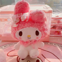 Miniso Kawaii 30cm Sanrio Rose My Melody Cartoon Anime Stuffed Animals Soft Plush Doll Companion Toys Birthday Festival Gift