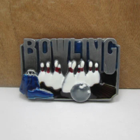 Buckleclub wholesale zinc alloy Bowling belt buckle western jeans gift belt buckle FP-02202 PEWTER FINISH