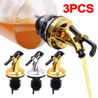 1-3Pcs Oil Bottle Stopper Cap Dispenser Sprayer Lock Juice Wine Sauce Nozzle Liquor Leak-Proof Plug Bottle Stopper Kitchen Tool