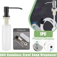 1Pc 350/500ml Sink Liquid Soap Dispenser Pump Kitchen Stainless Steel Hand Pressure Soap Dispenser Bottle Mount Accessories