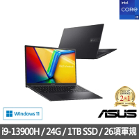 【ASUS 華碩】特仕版 17.3吋輕薄筆電(Vivobook 17X/K3704VA/i9-13900H/8G+16G/改裝1TB SSD/Win11)