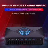 Cheap Mini Gaming PC 12th Intel i7-12700H Mini PC Nvidia RTX 3060 12G Desktop Computer 3 x HDMI2.0 1 x Type-C 8K@60Hz Windows 11