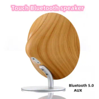 Bookshelf Desktop Wireless Speaker Bluetooth NFC Touch Subwoofer Stereo Speakers Retro Wooden Home Audio AUX Notebook Computer