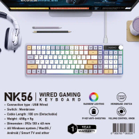 Nubwo NK-56 Keyboard Gaming Membrane Switch มีภาษาไทย/อังกฤษ ปุ่มนุ่ม