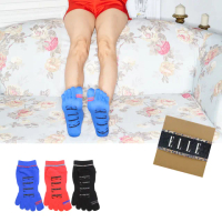 【ELLE】8雙組1/4簡約止滑女五趾襪(禮盒/禮物/五趾襪/五指襪/女襪/短襪)