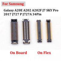10Pcs Lcd Display Screen Flex FPC Connector For Samsung Galaxy A20E A202 A202F J7 SKY Pro 2017 J727 P J727A Plug On Board 34Pin