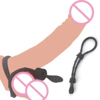 Adjustable Silicone Scrotum Penis Cock Ring Rope Toys For Man Longer Harder Delay Ejaculation Intimate Goods