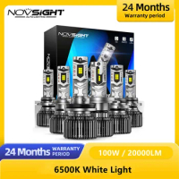 NOVSIGHT H7 LED Headlight For Car H4 LED H11 9005 9006 HB3 HB4 9012 6500K 100W 22000LM 12V LED Auto 