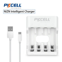 PKCELL NIZN Battery Charger charging for 1-4PC NIZN AA/AAA Rechargeable batteries USB smart AA/AAA Battery charger