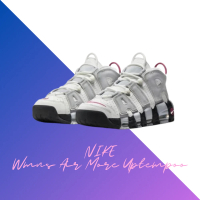 【NIKE 耐吉】休閒鞋 運動鞋 Wmns Air More Uptempo 灰白 酒紅 大AIR 女鞋 DV1137-100