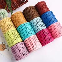 Natural Raffia Straw Yarn Hand-Knitted Crocheting Rafia Straw Paper Yarn DIY Handmade Summer Sunhat Beach Bag