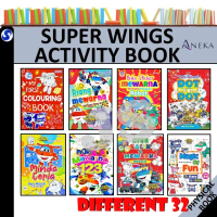 SUPER WINGS MY FIRST COLOURING BOOK BUKU STICKER MEWARNA DOT TO DOT MAGIC OF FUN ACTIVITY BOOK SIRI