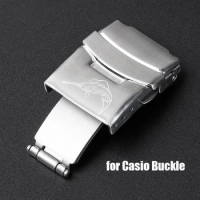20mm Stainless Steel Watch Buckle for MDV107-1A MDV106-1A for Casio 22mm Watch Band Metal Double Push Button Clasp Accessories