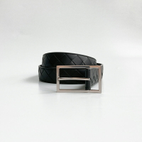 美國百分百【全新真品】BOTTEGA VENETA 真皮編織 皮帶 BV 配件 皮革 歐洲精品 3cm 黑 BD66