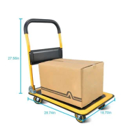 Hot Selling Portable 2023 Latest Model Four Wheel Shopping Folding Platform Hand Trolley Warehouse And Hotel Transport Cargo