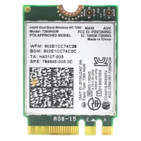 1 PC 7260AC Wireless Network Card Bluetooth 4.0 NGFF M2 Built-In Network Card Green