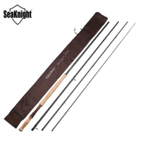 SeaKnight MAXWAY Fly Fishing Rod 9/10# 4 Sections 13FT 3.9M 40T Carbon 3A Soft Wooden Handle Fly Rod