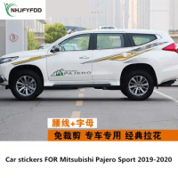 FOR Mitsubishi Pajero Sport 2019-2020 car sticker car door waistline garland Pajero Sport off-road sticker modified decal