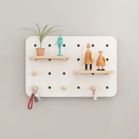 Meter Cover Modern Decorative Boards Electric Box Hidden Nordic Pegboard Wooden Boards Shelf Rack Wall Decorations Living Room