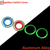 Aluminum Alloy Car Ignition Key Ring Cover Decorative Trim Lumiuous Stickers for Mitsubishi Lancer EX ASX Outlander Accessories