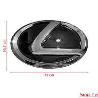 Logo emblem mobil lexus hitam crome 15cm