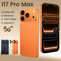 i17ProMAX ศัพท์มือถือ TK ขายดีที่สุด 4G 6+128G สมาร์ทโฟนหน้าจอใหญ่ Octa-Core ระบบ Android 15
