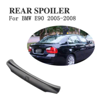 FRP Rear Spoiler Trunk Boot Sticker Wings For BMW 3 Series E90 M3 2005-2008 Fiberglass Unpainted Black Primer