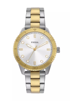 Fossil Fossil Women's Dayle Analog Watch ( BQ3888 ) - Quartz, Silver Case, Round Dial, 18 MM Two Tone Stainless Steel Band