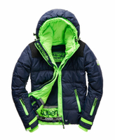 跩狗嚴選 極度乾燥 Superdry Snow Ski Elements 滑雪夾克 登山防寒 防水 深藍螢光綠 科技布料 防風 雪衣 風衣
