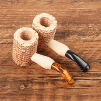 New Eco-friendly Medium Size Corn Pipe Curved Smoking Pipe Smoke Pipe Hospitality Disposable Corn Pipe