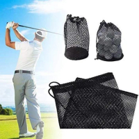Tennis for Gym Black Nylon Carrying Bag 16/32/56 Ball Golf Mesh Bag Golf Ball Bags Golf Storege Bag Drawstring Pouch
