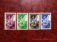 摩納哥 穿盔甲的騎士 預銷票 雕刻版 無貼 1960年 郵票