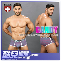 美國 ANDREW CHRISTIAN 糖果甜心條紋四角內褲 CANDY STRIPE BOXER WITH ALMOST NAKED