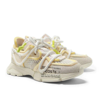 【LACOSTE】男運動鞋L003 ACTIVE RWY 米白 透氣網面 慢跑鞋 潮流(46SMA0004_WP2)