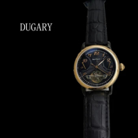 DUGARY Tourbillon automatic mechanical watch Sapphire luminous waterproof 40mm Seagull movement for men Wristwatches calendar