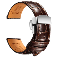 Leather Watch Band Quick Release Watch Strap Luxury Italian Cowhide Watch Bracelet Embossed Alligator Grain-19mm 20mm 21mm 22mm