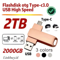 (COD)2TB type c 1TB 3.0 usb High Speed 32GB 128GBB 512GB 256GB Anti Air Untuk Komputer Penyimpanan H
