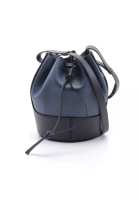 LOEWE 二奢 Pre-loved LOEWE balloon bag Small Shoulder bag leather Blue gray black purse