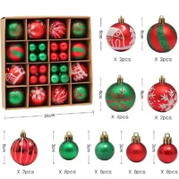 Hiasan pohon natal bola natal set Hiasan Bola Natal Baru Hiasan Natal Merah Hijau