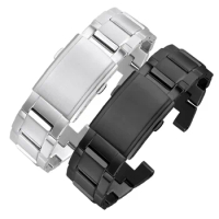 Metal Concave Interface Watch Strap for G-SHOCK Casio Original Accessories Heart of Steel Watchband GST-W300/400g/B100/S310