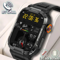 2024 New MK66 Smart Men's Watch 400mA IP68 Waterproof Smart Watch Heart Rate Detection Bluetooth Call Military Watches for Men