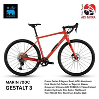 Marin Gestalt 3 2026 [700C] Sepeda Gravel 1x12 Speed Shimano GRX Frame Alloy Fork Carbon 700x56