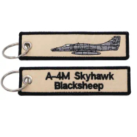 A-4M Skyhawk Blacksheep Embroidery Keychain with Keyring Y3