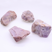 如鴻天然水晶原石紫鋰輝礦石毛料大塊手握石鎮紙石頭擺件