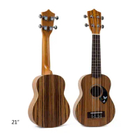 21-Inch Four String Ukulele Zebra Wood With Fender Mahogany Wood Acoustic For Musical Guitar Instrument electroacustica