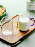 牛奶杯早餐杯玻璃水杯子咖啡杯家用兒童帶刻度杯專用微波爐可加熱