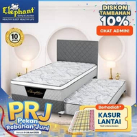 Springbed / Kasur 2 in 1 Elephant Longdale Rebounded 90 x 200 Authentic Grey