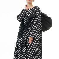 XITAO Women Fashion Ruffle Dress Pullover Full Sleeve Patchwork Three-dimensional Flower Design Dress Temperament WMD5038